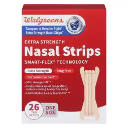 Walgreens Nasal Strips Extra Strength One Size offer