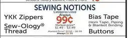Hobby Lobby SEWING NOTIONS offer