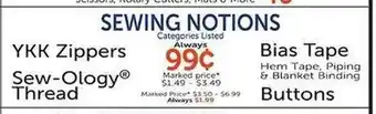 Hobby Lobby SEWING NOTIONS offer