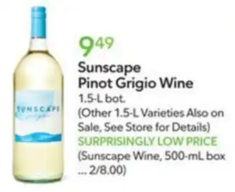Publix Sunscape Pinot Grigio Wine offer