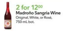 Publix Madroño Sangria Wine Original, White, or Rosé, offer
