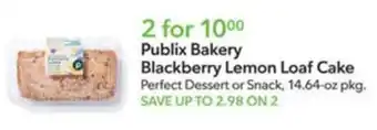 Publix Publix Bakery Blackberry Lemon Loaf Cake offer