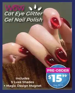Showcase US Wow Cat Eye Glitter Gel Nail Polish offer