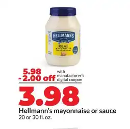 Hy-Vee Hellmann's mayonnaise or sauce offer