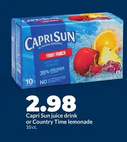 Hy-Vee Capri Sun juice drink or Country Time lemonade offer