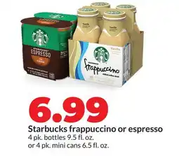 Hy-Vee Starbucks frappuccino or espresso offer