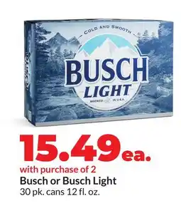 Hy-Vee Busch or Busch Light offer