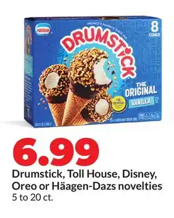 Hy-Vee Drumstick, Toll House, Disney, Oreo or Häagen-Dazs novelties offer