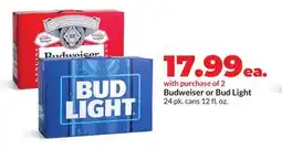 Hy-Vee Budweiser or Bud Light offer