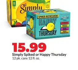 Hy-Vee Simply Spiked or Happy Thursday offer