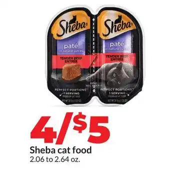 Hy-Vee Sheba cat food offer