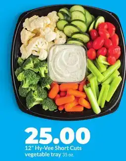 Hy-Vee 12 Hy-Vee Short Cuts vegetable tray offer