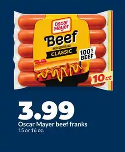 Hy-Vee Oscar Mayer beef franks offer
