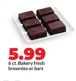 Hy-Vee 6 ct. Bakery fresh brownies or bars offer