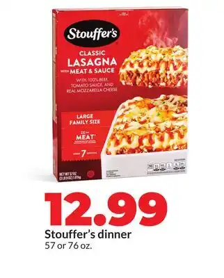 Hy-Vee Stouffer's dinner offer