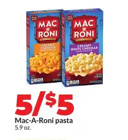 Hy-Vee Mac-A-Roni pasta offer