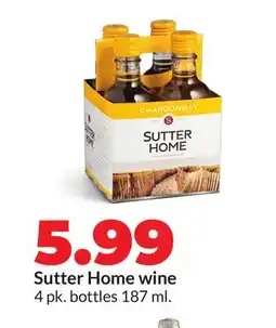 Hy-Vee Sutter Home wine offer