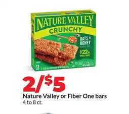 Hy-Vee Nature Valley or Fiber One bars offer