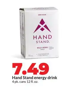 Hy-Vee Hand Stand energy drink offer