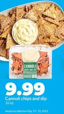 Hy-Vee Cannoli chips and dip offer