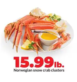 Hy-Vee Norwegian snow crab clusters offer