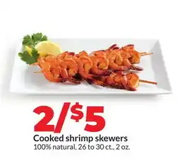 Hy-Vee Cooked shrimp skewers offer