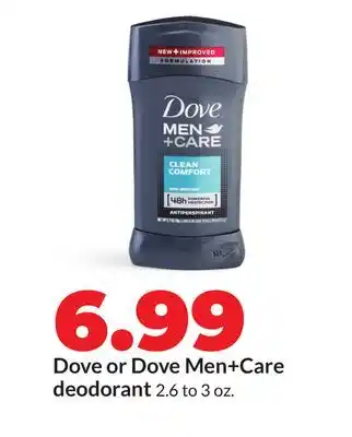 Hy-Vee Dove or Dove Men + Care deodorant offer