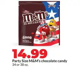 Hy-Vee Party Size M & M' s chocolate candy offer