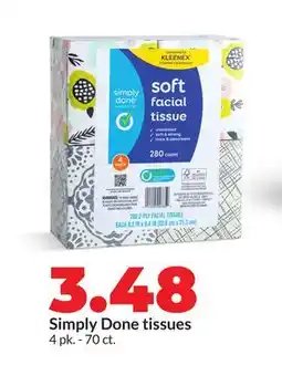 Hy-Vee Simply Done tissues offer
