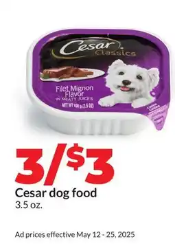 Hy-Vee Cesar dog food offer