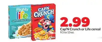 Hy-Vee Cap'N Crunch or Life cereal offer