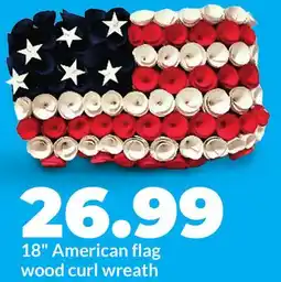 Hy-Vee 18 American flag wood curl wreath offer