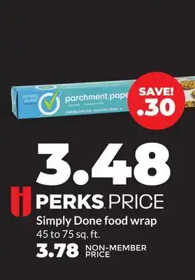 Hy-Vee Simply Done food wrap offer