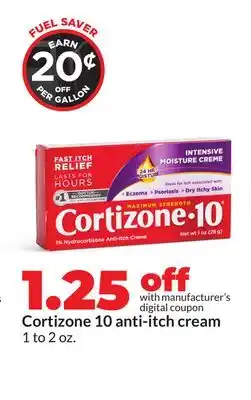 Hy-Vee Cortizone 10 anti-itch cream offer