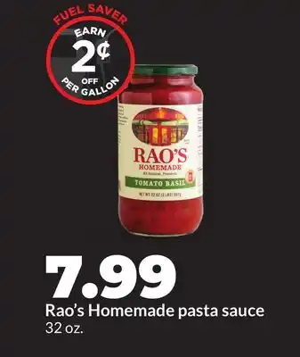 Hy-Vee Rao's Homemade pasta sauce offer