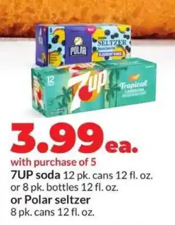 Hy-Vee 7UP soda or Polar seltzer offer