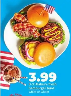 Hy-Vee Bakery fresh hamburger buns offer