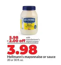 Hy-Vee Hellmann’s mayonnaise or sauce offer