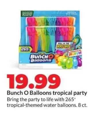 Hy-Vee Bunch O Balloons tropical party offer