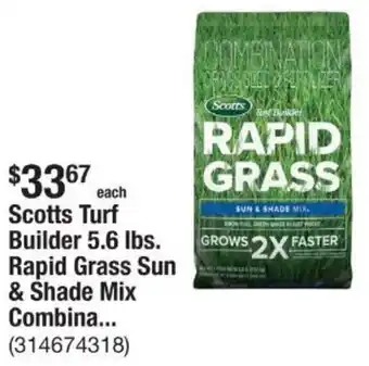 The Home Depot Scotts Turf Builder 5.6 lbs. Rapid Grass Sun offer