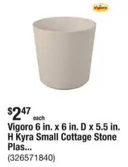 The Home Depot Vigoro 6 in. x 6 in. D x 5.5 in. H Kyra Small Cottage Stone offer