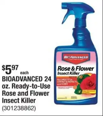 The Home Depot BIOADVANCED 24 oz. Ready-to-Use Rose and Flower Insect Killer offer