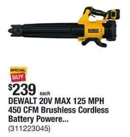 The Home Depot DEWALT 20V MAX 125 MPH 450 CFM Brushless Cordless Battery Powere... offer