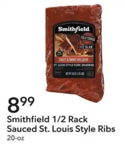 Publix Smithfield 1/2 Rack Sauced St. Louis Style Ribs offer