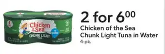 Publix Chicken of the Sea Chunk Light Tuna in Water offer