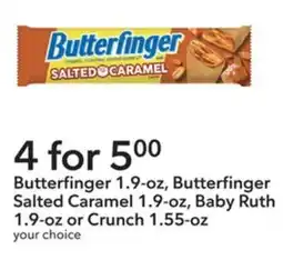 Publix Butterfinger Salted Caramel or Baby Ruth and Crunch offer