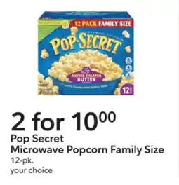 Publix Pop secret microwave popcorn family size offer