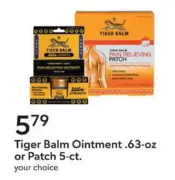 Publix Tiger balm ointment or patch offer