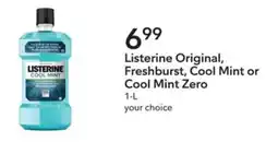 Publix Listerine original, freshburst, cool mint or cool mint zero offer