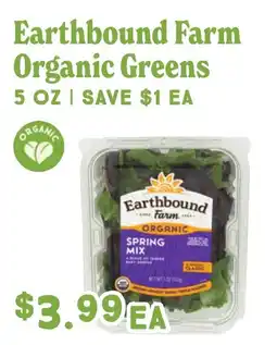 Market of Choice Earthbound farm organic greens offer